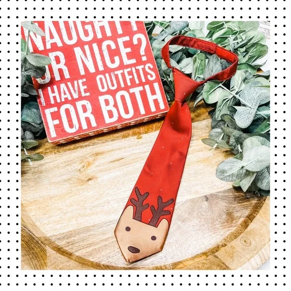 Gymboree - Christmas Holiday Reindeer Neck Tie - Picture 1 of 8